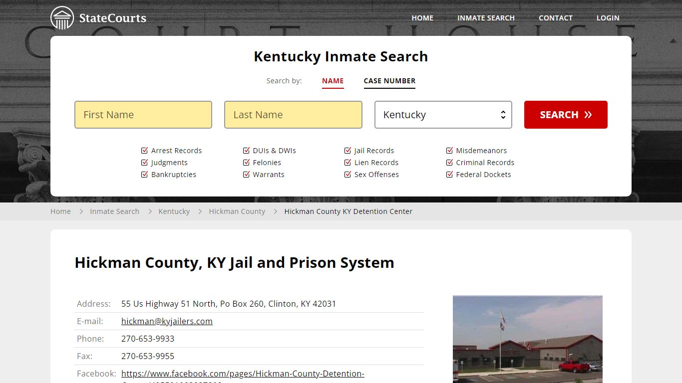 Hickman County KY Detention Center Inmate Records Search, Kentucky ...
